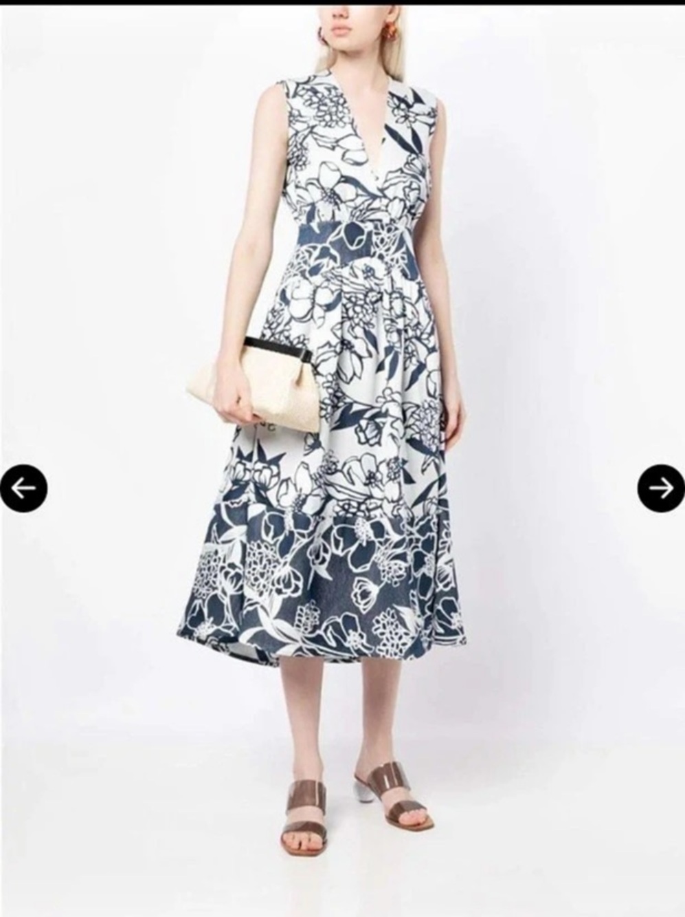 Silvia Tcherassi • Womens Nayla Whimsical Garden Print Dress NWT Large